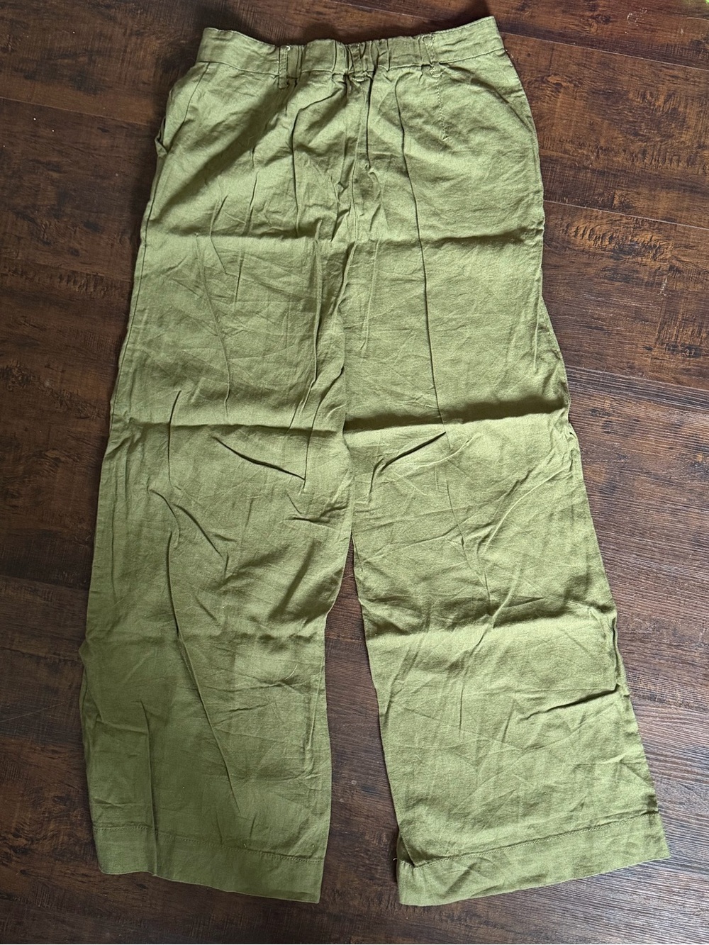 Max Studio Olive-Tone Wide-Leg pants